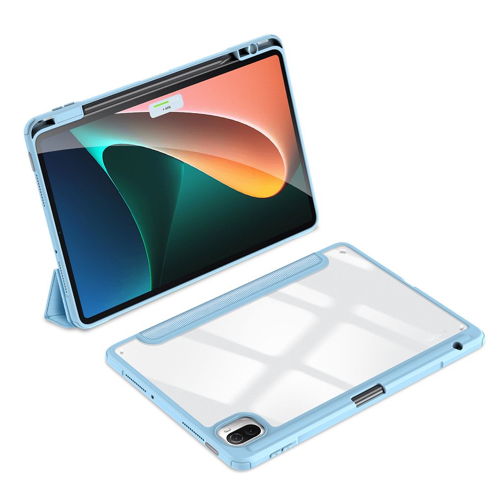 Hülle Für Xiaomi Pad 5 / Mi Pad 5 Pro 11 Zoll 2021 – Klar, Stoßfest, Mit Stifthalter & 6-in-1 Y-förmigem Ständer, Lila