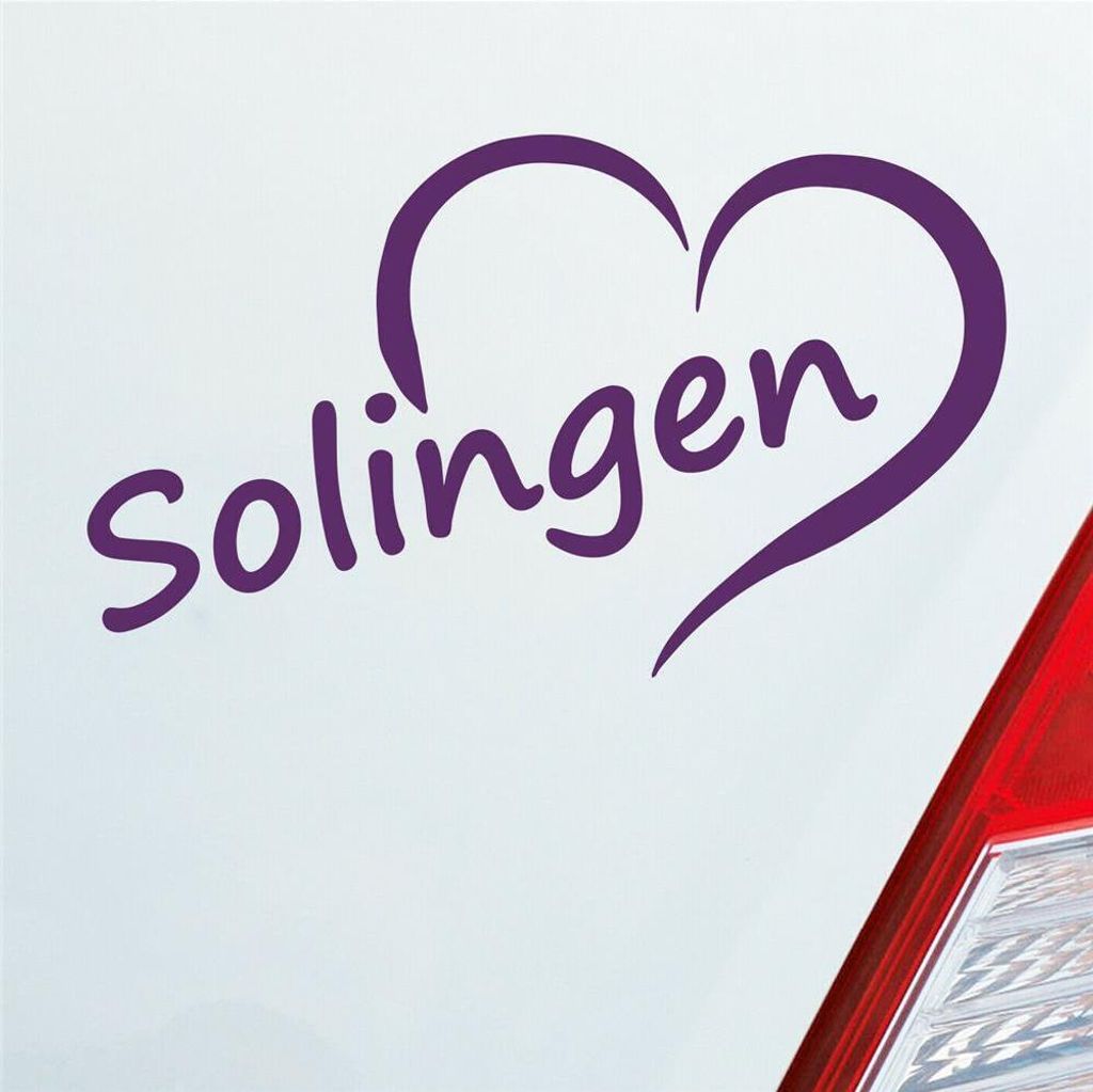 Auto Aufkleber Solingen Herz Stadt City Love Liebe Heimat Produktbild 