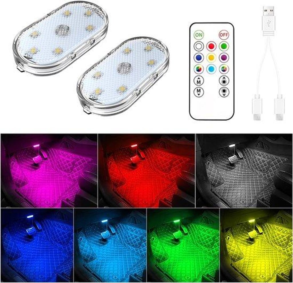 2 luci LED wireless per auto con telecomando - Luci LED per Immagine del prodotto 