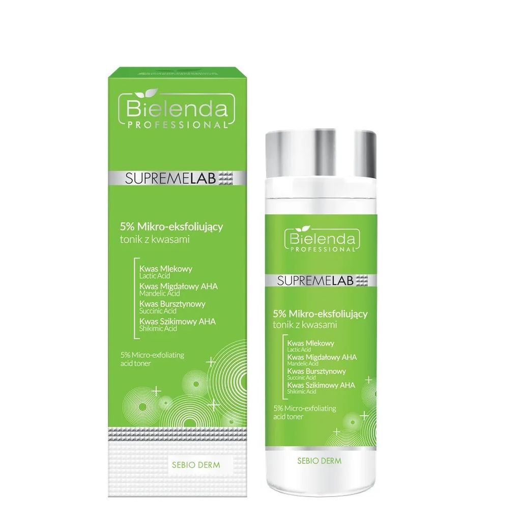 Bielenda SupremeLab Sebio Derm 5% Mikropeeling Toner mit Produktbild 