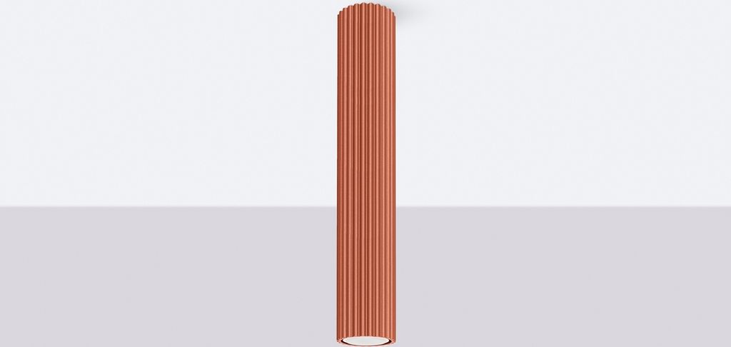 Plafond KARBON 40 roter Ocker 1xGU10 10W Aluminium 40x6.5x6.5cm Sollux Lighting