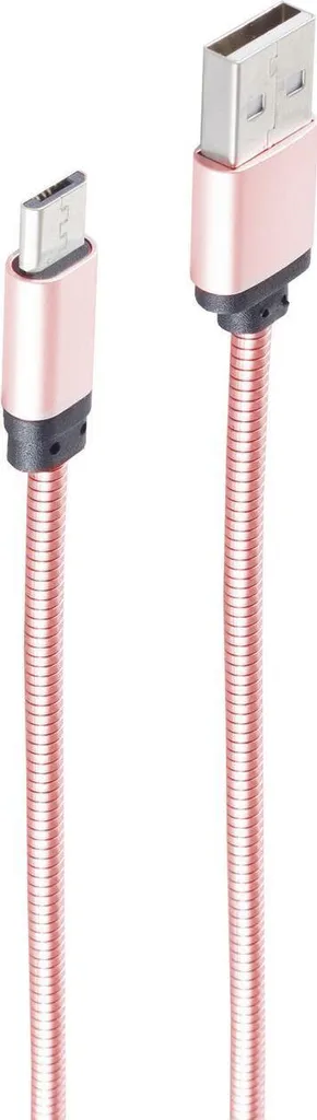 Câble Micro-USB 1m shiverpeaks BS14-11002 USB 2.0 type A vers B rose