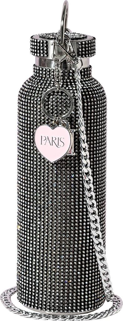 Borraccia nera glitterata Paris Hilton, 750 ml con corpo in Immagine del prodotto 