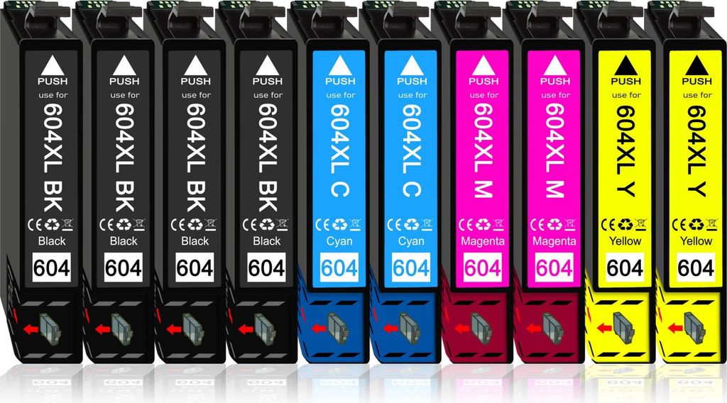 10er Pack Druckerpatronen 604 604XL kompatibel mit Epson XP-3205