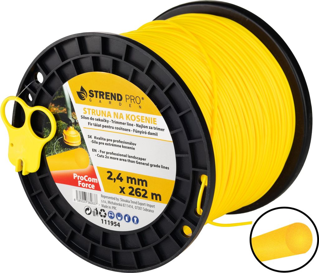 Mähfaden ProCom Force, 2,4 mm, Spool L-262 m, rund