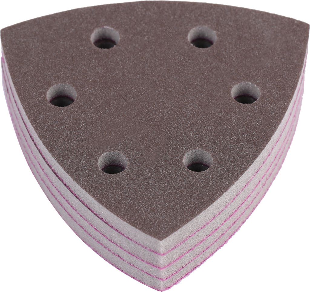 4pcs 6 Löcher Dreieck Schwamm Sandpapier Blätter Disc Schleifpapier Polierwerkzeuge (300-400#)