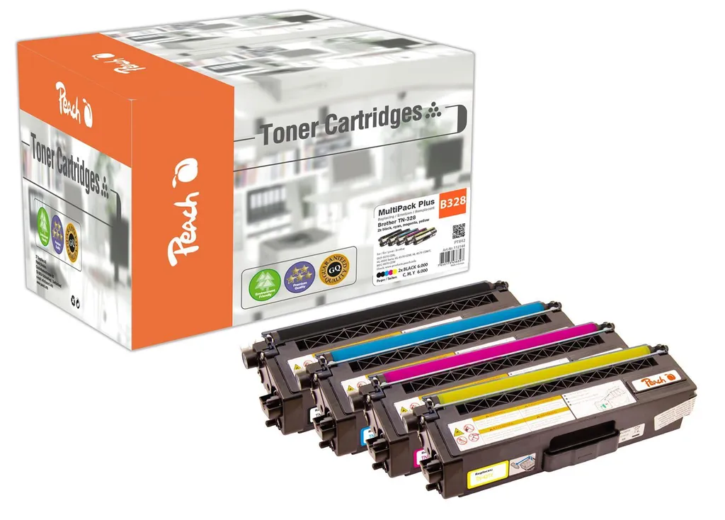 Toner remanufacturé TN-328 Peach MultiPack Plus grande capacité 2xBK