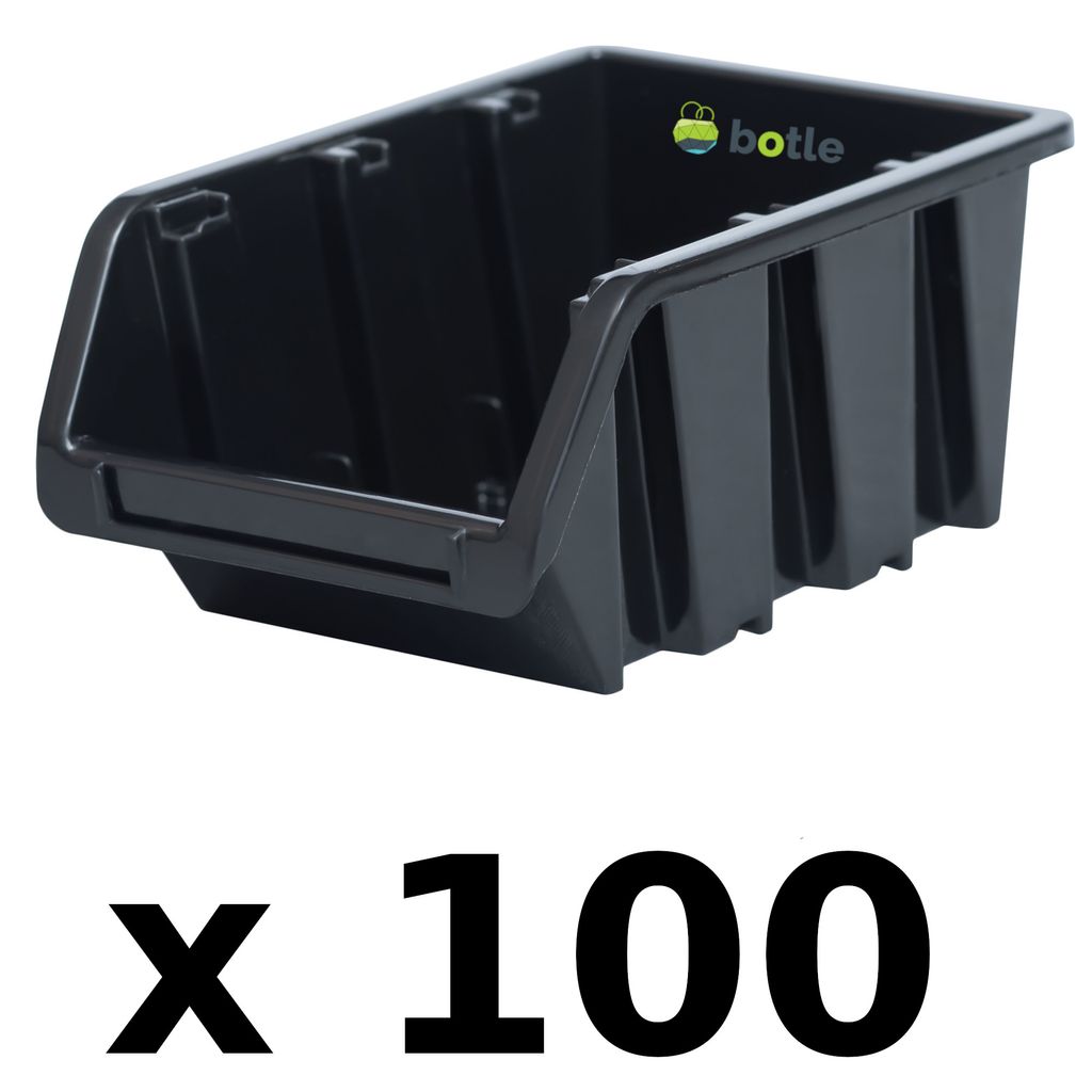 5er Set Stapelboxen Sichtlagerkästen Stapelkästen Lagerboxen für