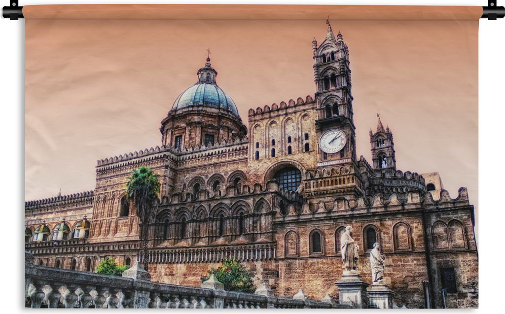 MuchoWow Wandteppich Wandbehang Palermo - Sizilien - Kathedrale 60x40 cm Tapisserie Dekoration Wandtuch - Wanddekorationen