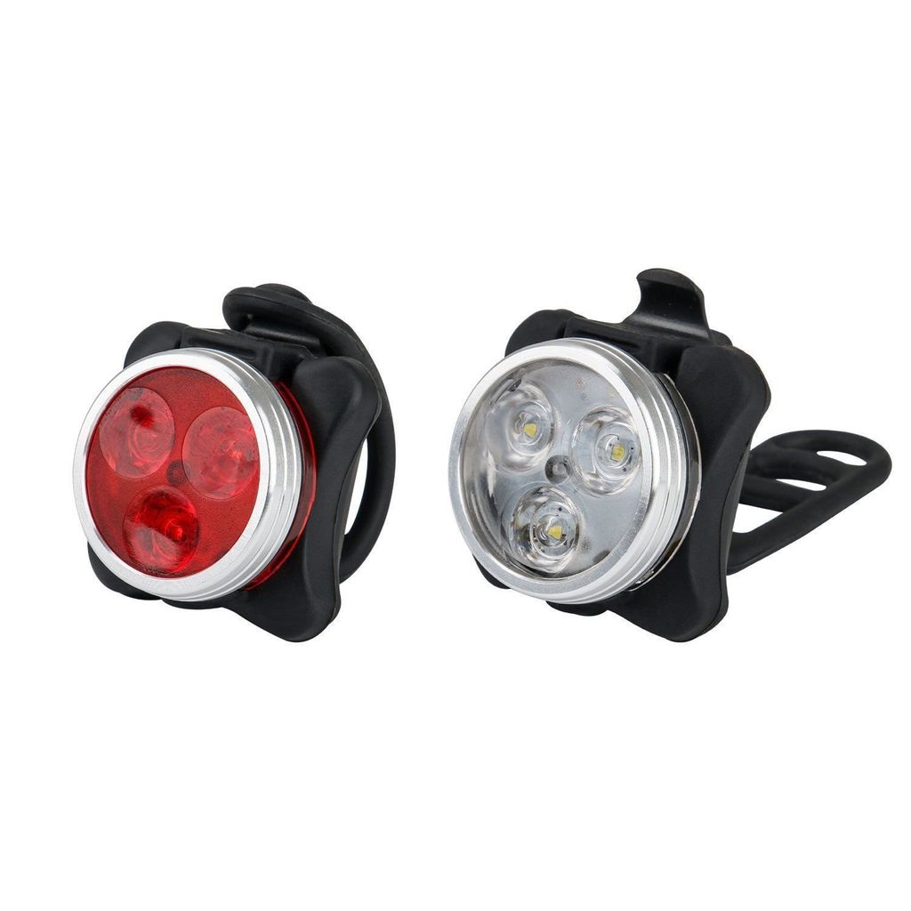 LED Fahrradlampe Set USB Akku Radlicht Fahrradlicht Vorne & Hinten Lampe DE DHL 