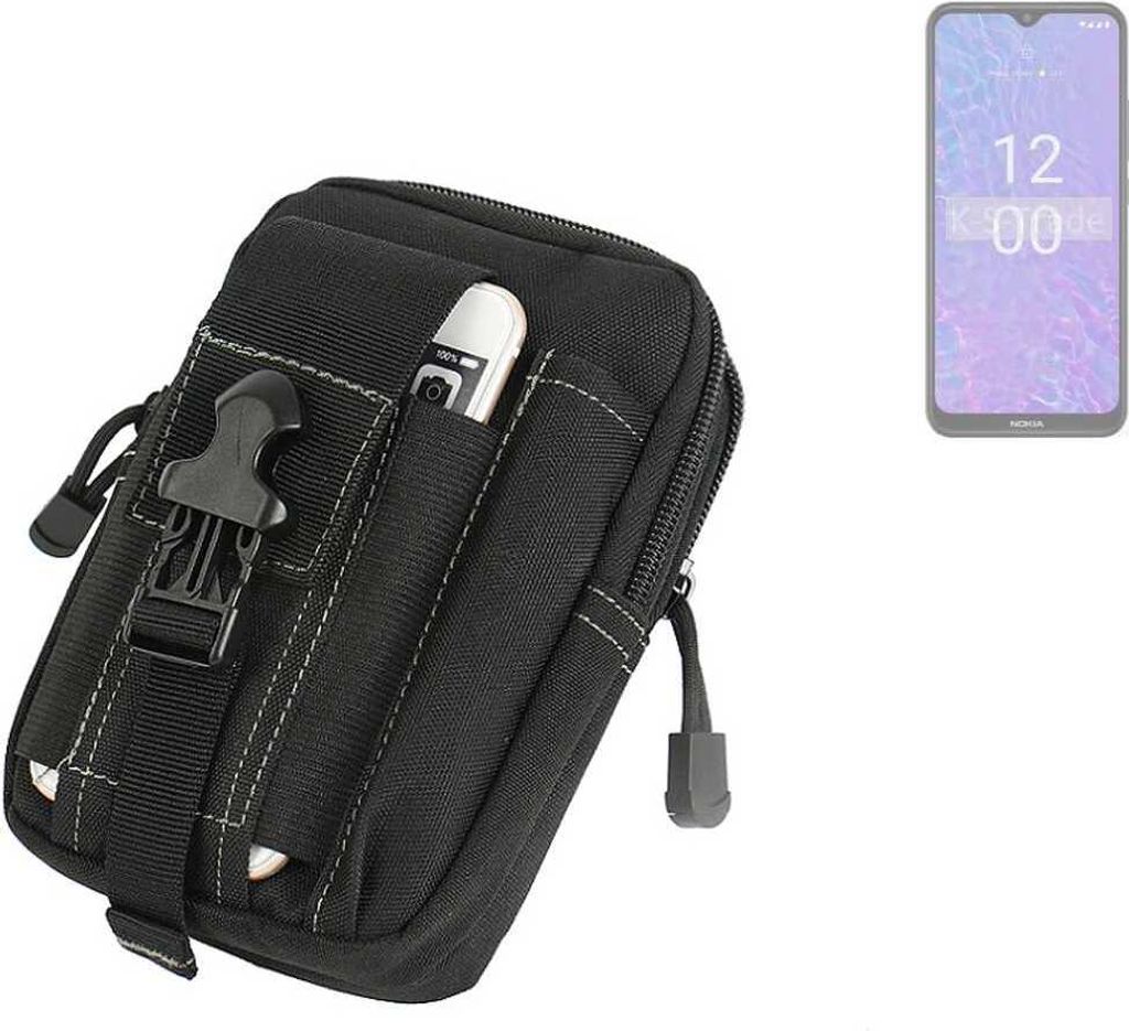 K-S-Trade Gürtel Tasche kompatibel mit Nokia C210 Gürteltasche Holster Schutz Hülle Handy Hülle Smartphone outdoor Handy-Hülle schwarz
