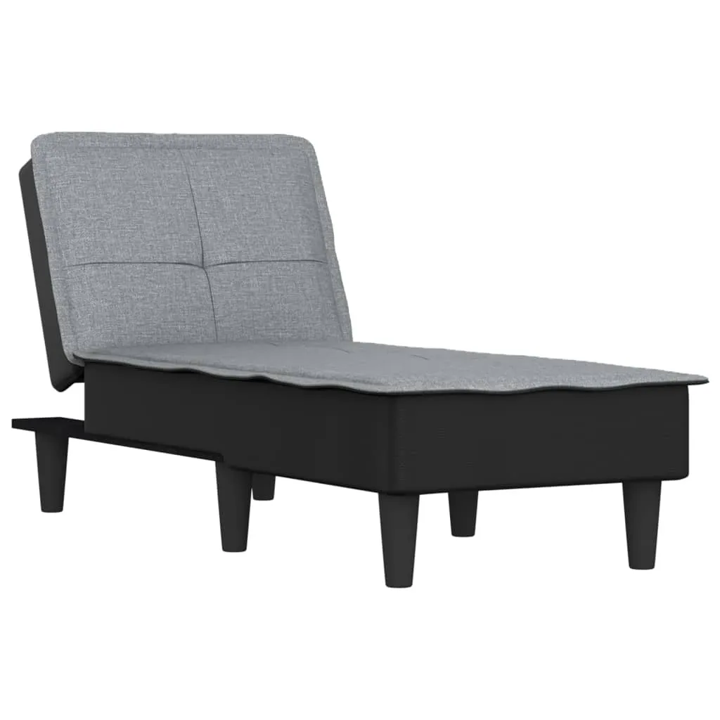 Chaise Longue in Tessuto Grigio Chiaro: Relax Artigianale in Offerta