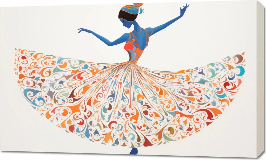 Image 100 x 60 cm Ballerine tournoyante - Tableau Décoratif de Danseuse