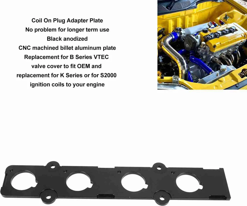 Plaque d'adaptation COP Conversion pour Acura Série B B16 Noir robuste