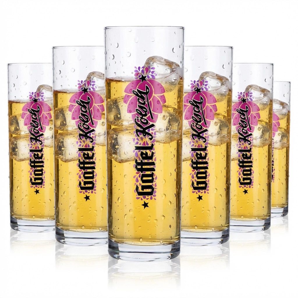 6x Gaffel Bier Glas Biergläser 0,3l Stange/Kölschglas lila Produktbild 