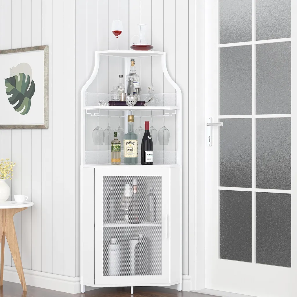 Armoire à vin gain de place pour angle - Solution bar style industriel