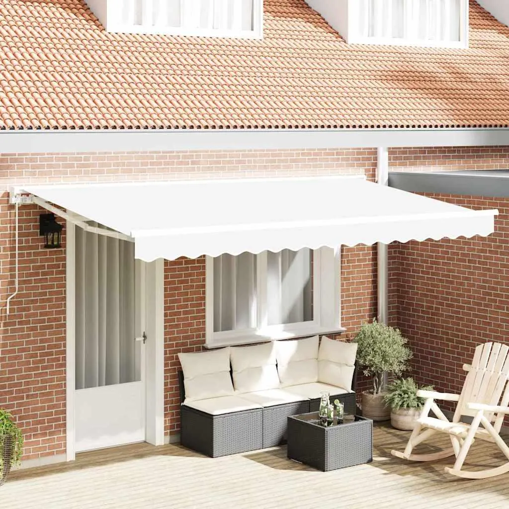 Telo di Ricambio Bianco per Tenda da Sole 380x195 cm - Poliestere PU
