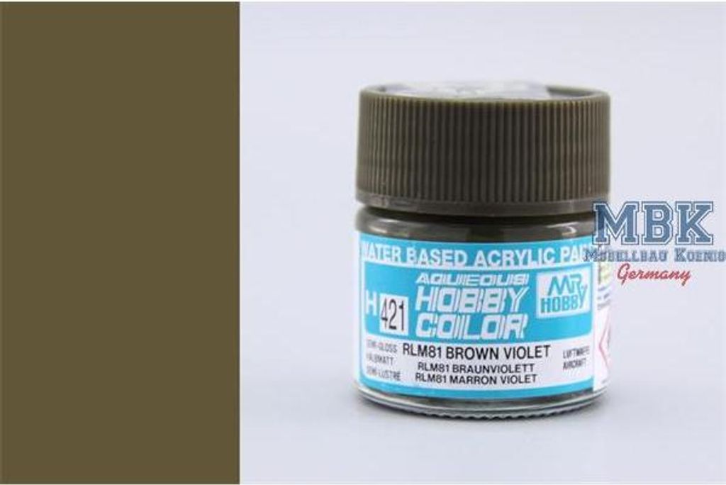 Mr Hobby - Gunze H-421 - Aqueous Hobby Colors (10 ml) RLM81 Brown Violet - Neu