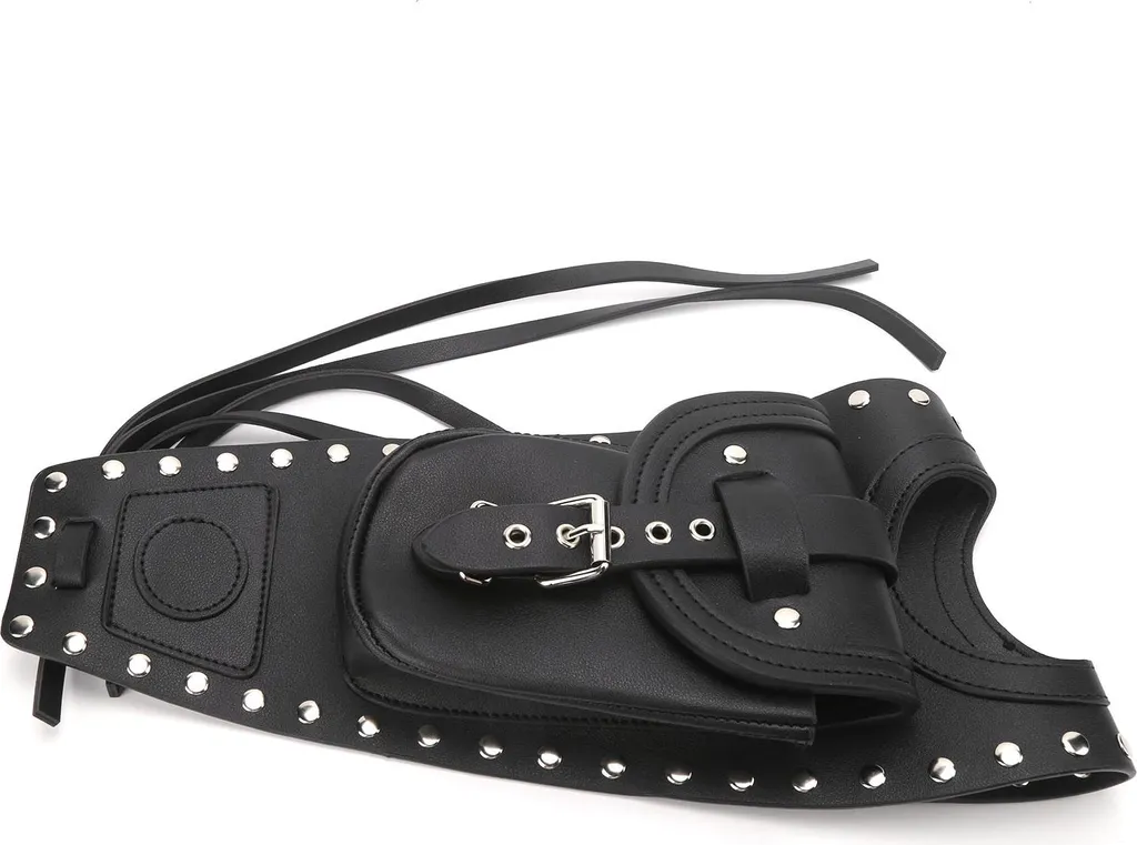 Protège-réservoir en cuir noir pour Harley Davidson XL1200X et XLH883