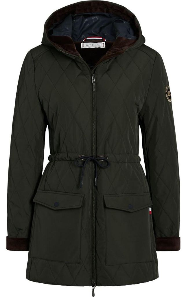 Tommy Hilfiger Equestrian Steppjacke Damen Forest HW 2025 Parka Pine S