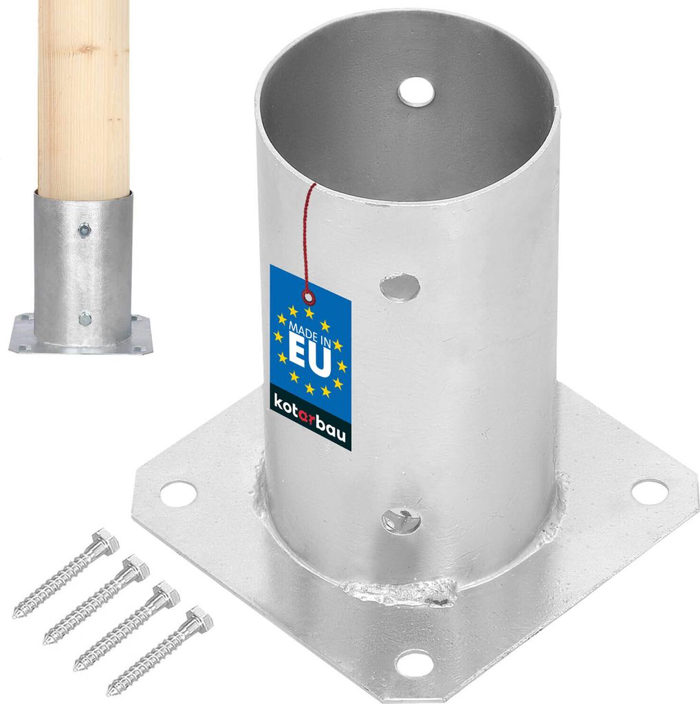 KOTARBAU® Pfostenträger zum Aufschrauben Aufschraubhülse Produktbild 