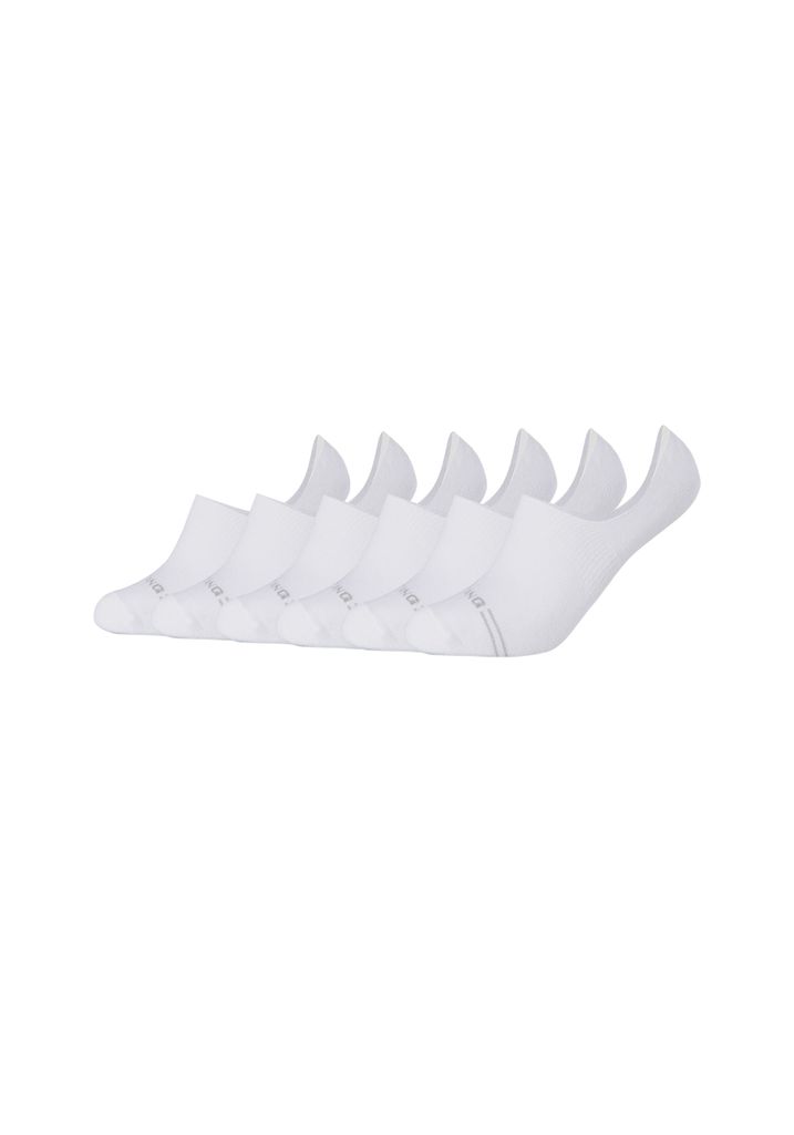 Mustang Füßlinge 6er Pack True Denim mit tiefem Knöchelausschnitt white 35-38