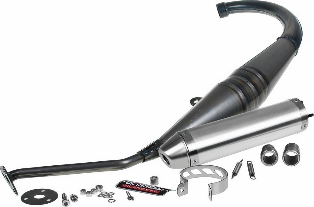Auspuffanlage Giannelli Strada mit Zulassung, Aluminium für Aprilia RS 50 99-05 / Tuono 50 03-07