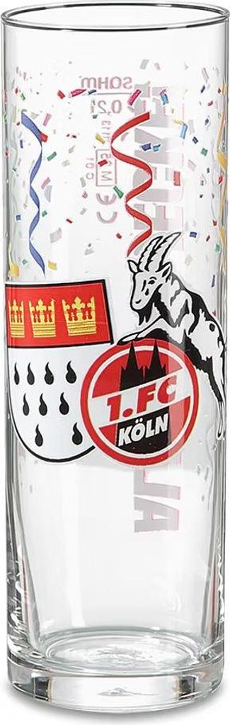 1. FC Köln Kölschglas "Alaaf ihr Jecke!"