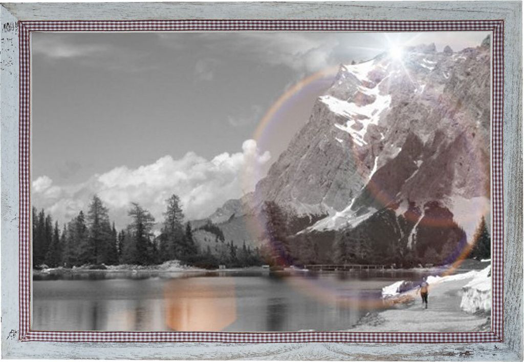 Bilderrahmen H249, Fotorahmen Holzrahmen Wand-Rahmen, 26x36cm Shabby-Look Landhaus weiß