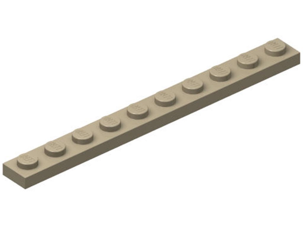 Lego 1x10 Platten 4477 - 250 Stück Dunkles Beige