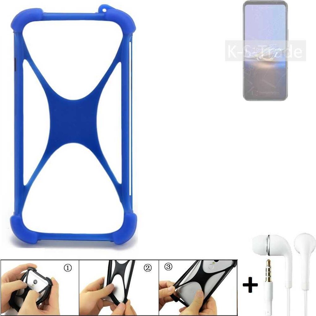 Handy Hülle kompatibel mit Asus ROG Phone 6D Ultimate Bumper Schutzhülle Silikon Schutz Hülle Cover Case Silikoncase Silikonbumper TPU Softcase