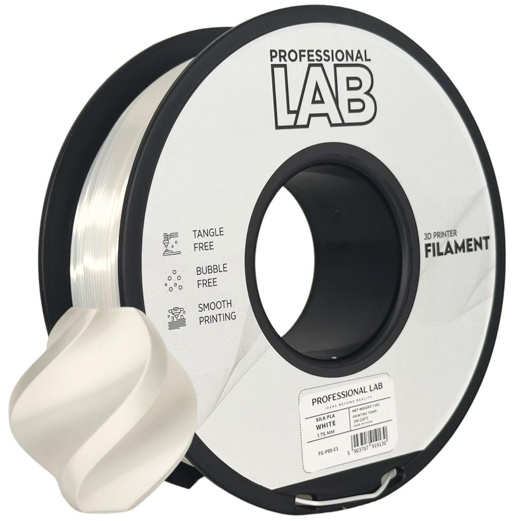 Filament Seide PLA weiß Prof. Lab 1,75 mm 1000 g