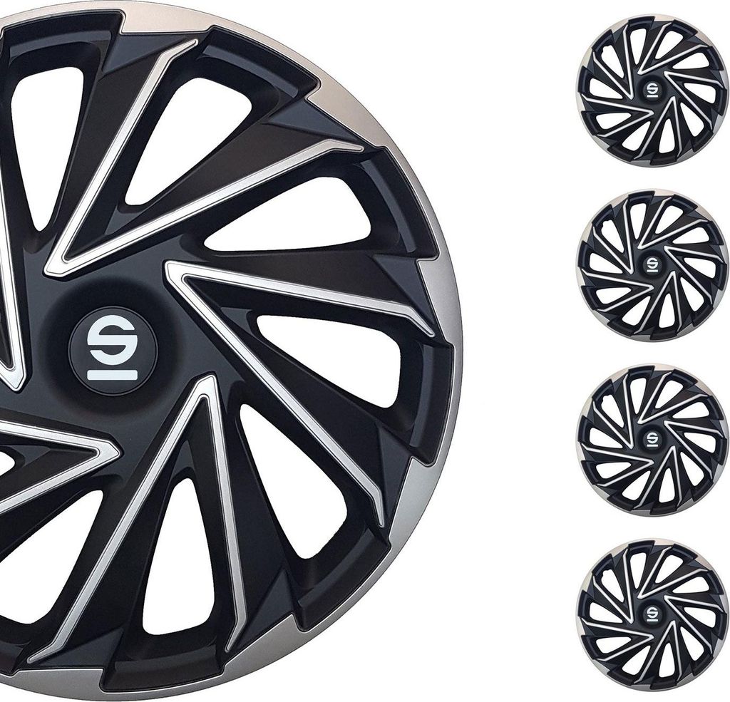 Sparco Radkappen 16 Zoll Varese Silber Schwarz 4tlg Produktbild 
