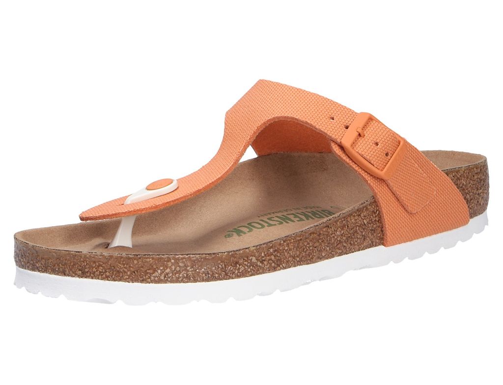 Birkenstock Damen Zehensteg, orange(vegancanvaspapaya (11624)), Gr. 38