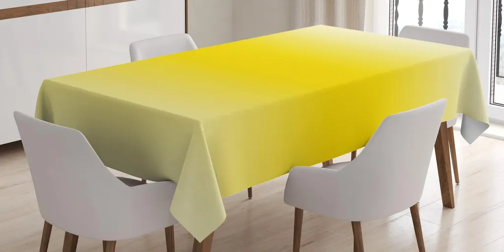 Tovaglia Poliestere ABAKUHAUS 140x200 Giallo Ombre Alta Resistenza