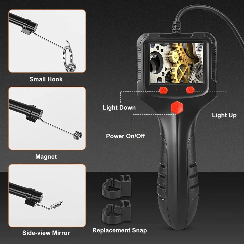 Endoscope rigide pour canalisation avec moniteur couleur compact de 2m