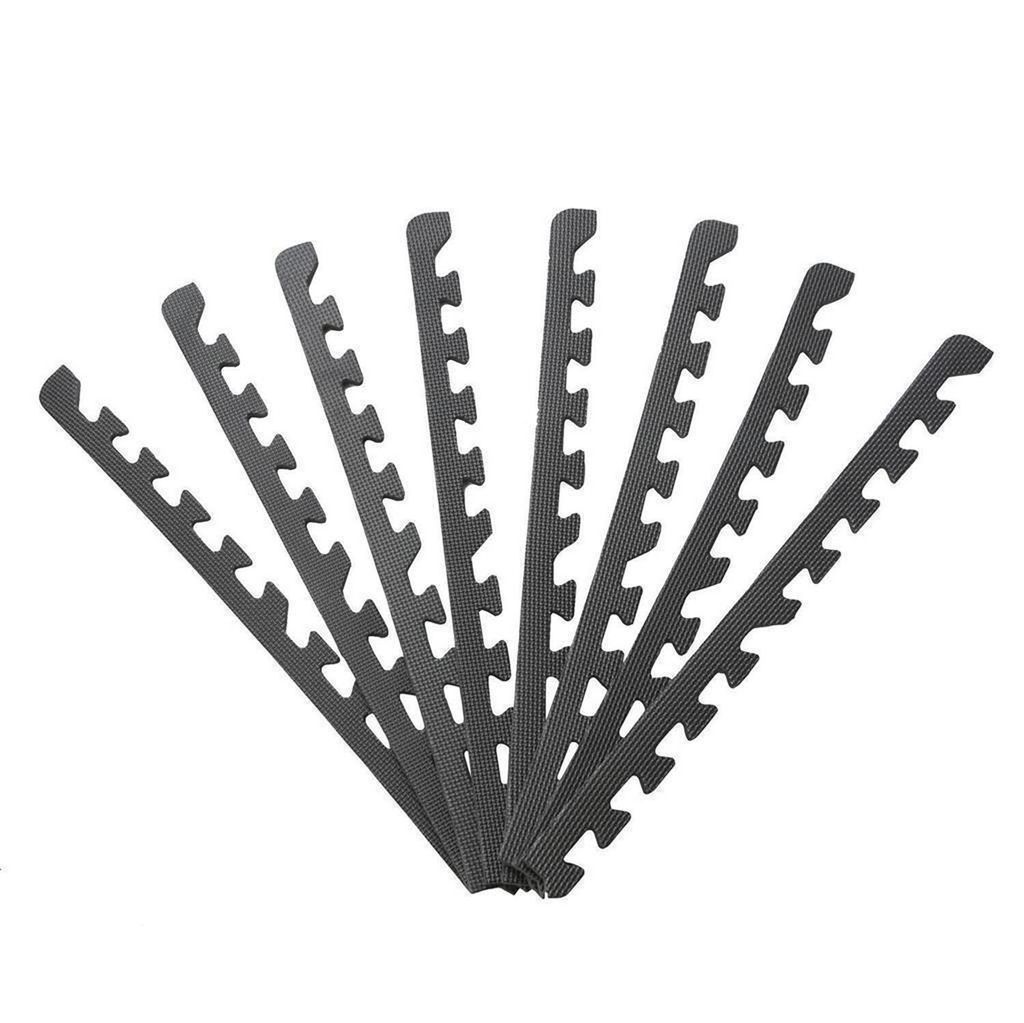 8 Randstücke schwarz für Schutzmatten Fitnessgeräte Produktbild 