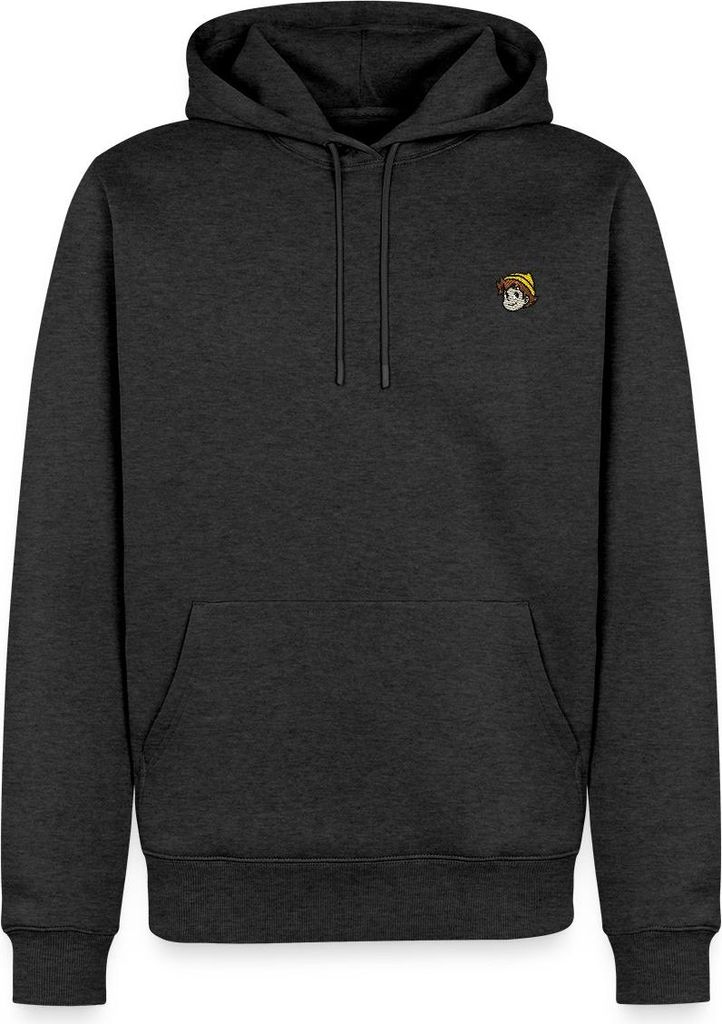 Spreadshirt Heidi Peter Portrait Stick Herren Premium Hoodie, XL, Anthrazit meliert