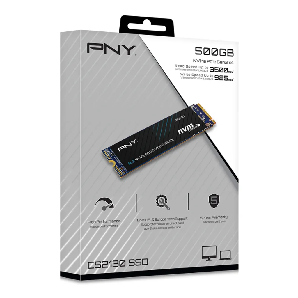 SSD PNY CS2130 500 Go M.2 NVMe pour Accélérer le Démarrage de votre Système