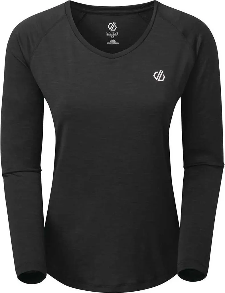 Dare2b Discern Maglia Manica Lunga Donna Nero 22 | Performance Q-Wic Plus