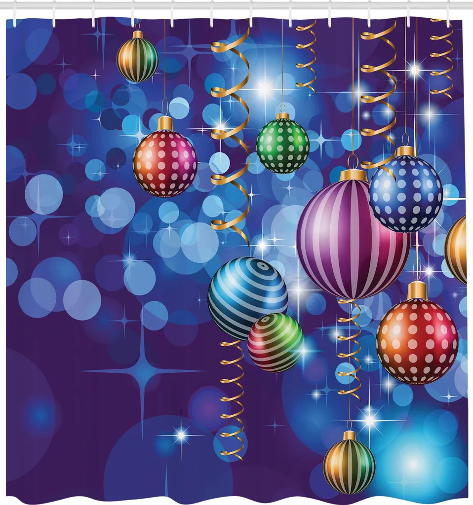 Tenda Doccia Natalizia ABAKUHAUS - Antimuffa, Lavabile 175x200 cm