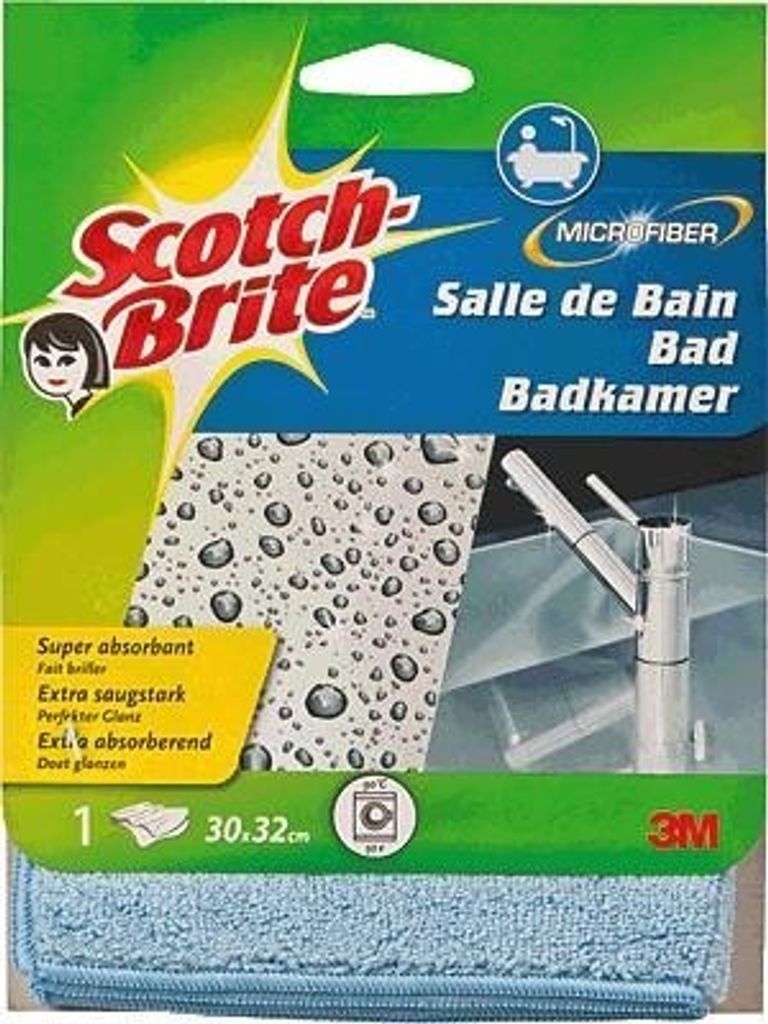 Scotch-Brite DE272949129, Mikrofaser, Hellblau, Maschinenwäsche, 90 °C, 300 mm, 320 mm