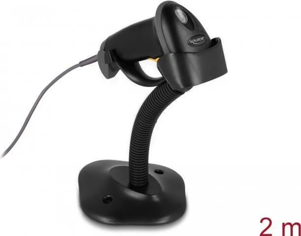 Scanner de code-barres 1D Delock industriel avec câble et support fixe - 7