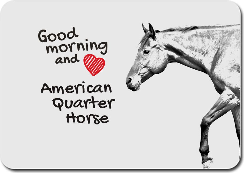 Amerikanisches Quarter Horse - Mauspad mit Druck, personalisiertes Mauspad mit Pferd, einzigartiges Gadget für Büroangestellte von Art-Dog.