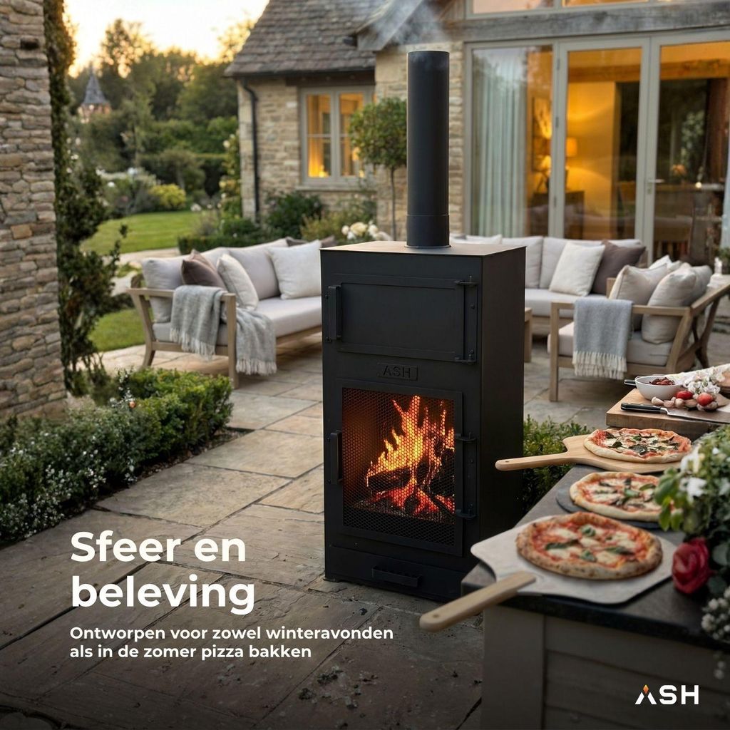 ASH - Forno - 2 en 1 - Four à pizza / Cheminée d'extérieur Image du produit 