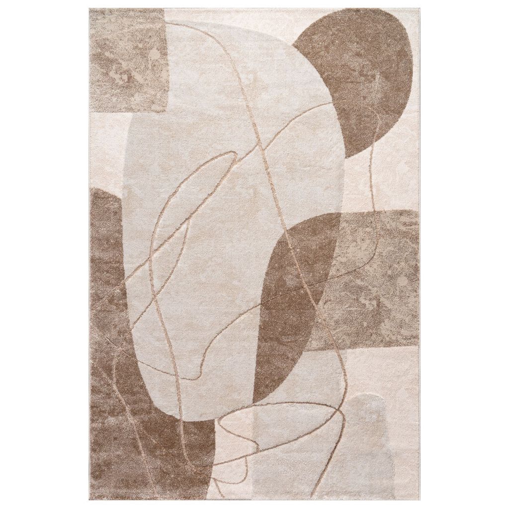 TT Home Wohnzimmer Teppich Kurzflor Geometrisches Design Produktbild 
