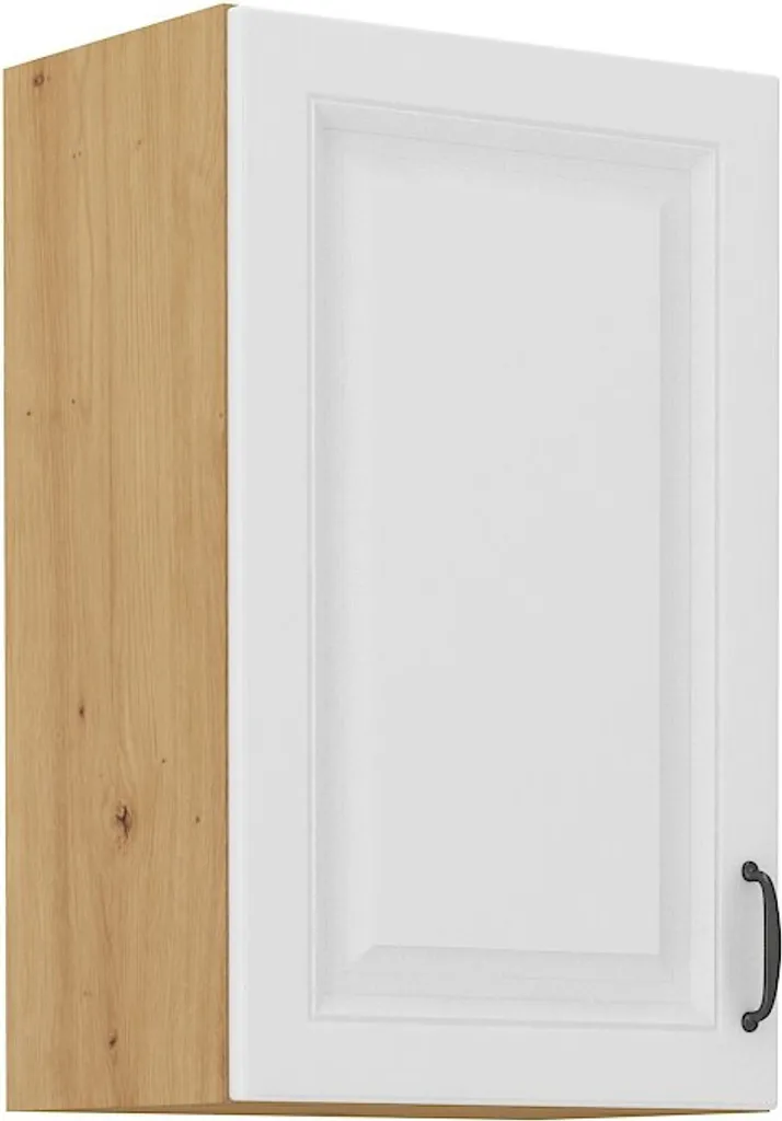 Armadietto superiore da cucina SOPHIA - larghezza 45 cm, bianco / rovere artisan