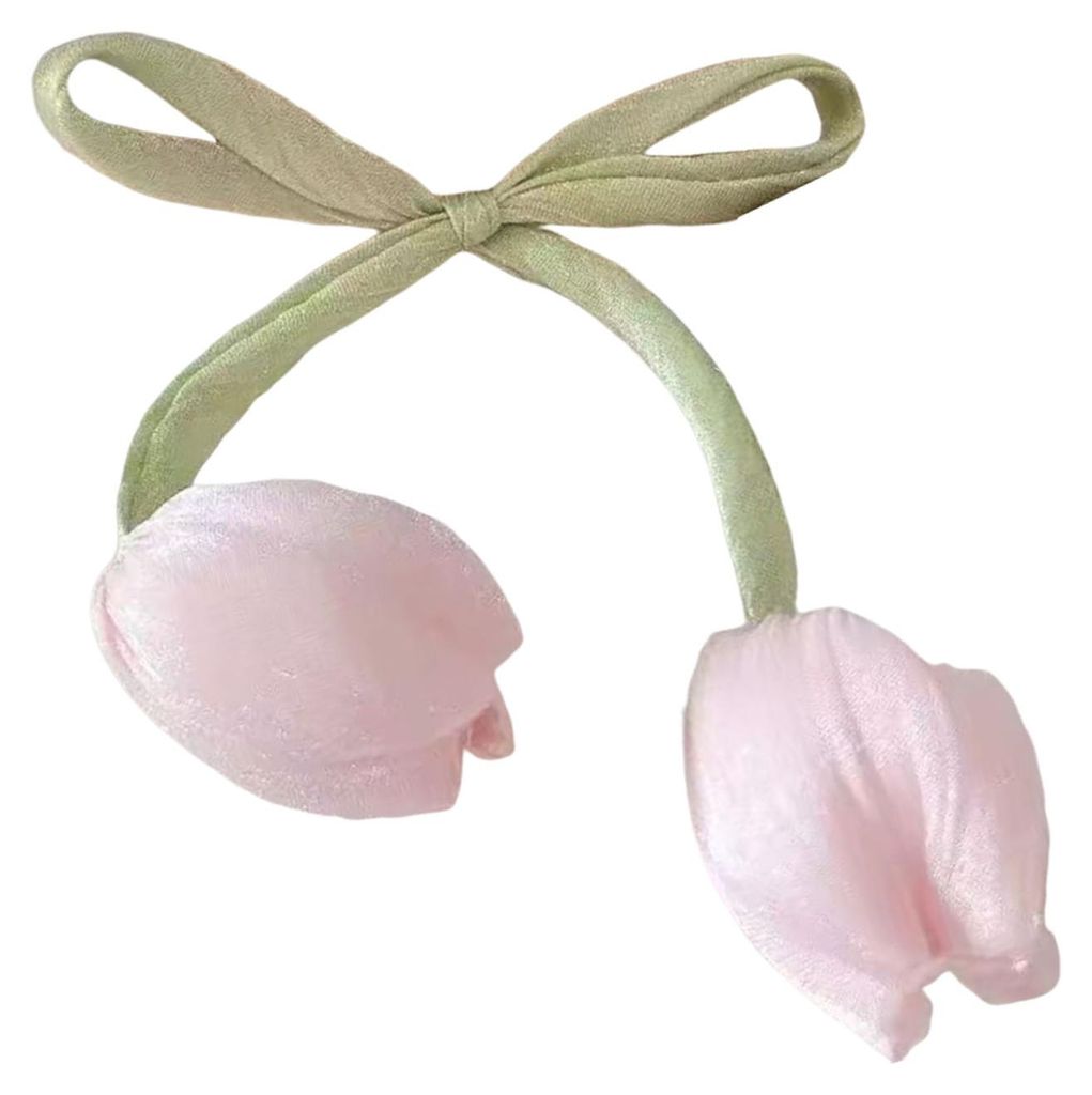 Haargummis aus Stoff mit Tulpenmuster, Vorhanghalter, Tulpenband für DIY-Bastelarbeiten, Kleidung, Haarbänder, Taschen, Blumensträuße und Dekor...