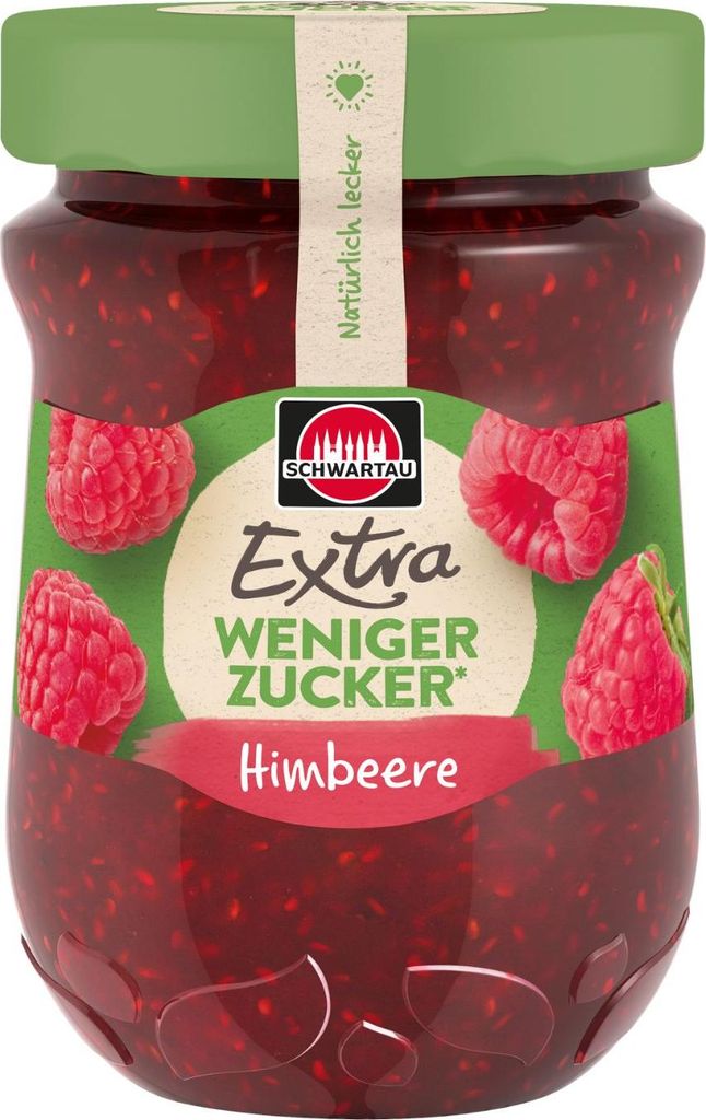 Schwartau Extra Weniger Zucker Himbeere, 300g Produktbild 