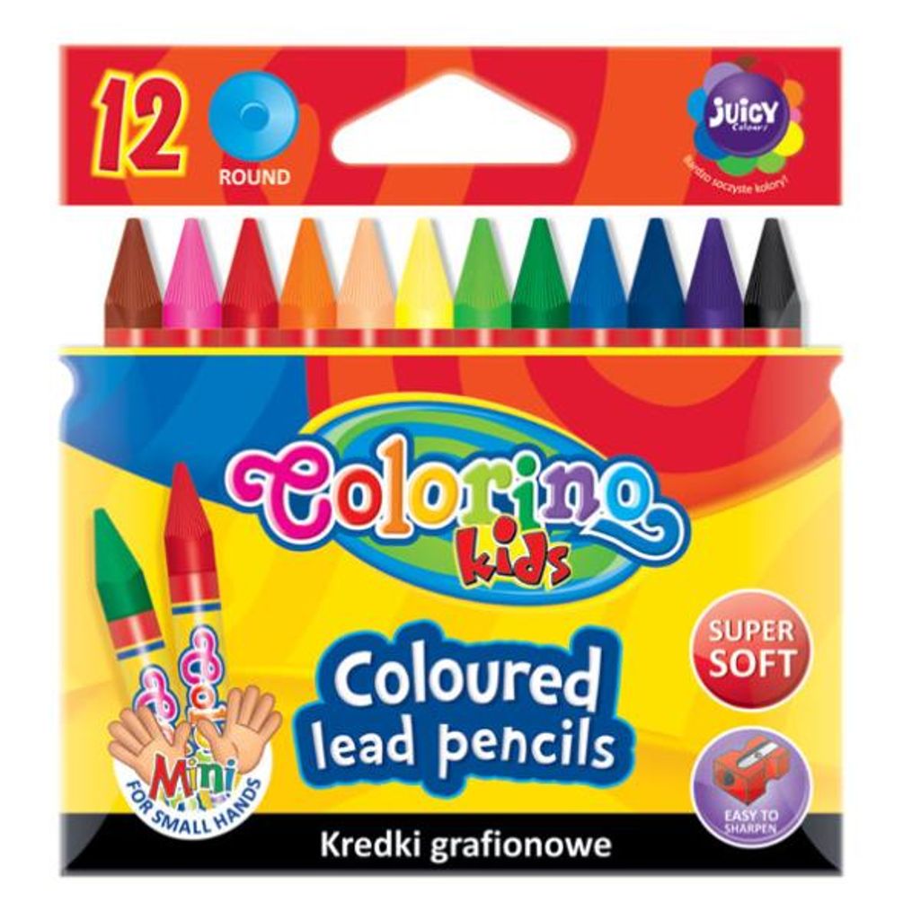 Kredki grafionowe 12 kolorów Colorino Zdjęcie produktu 